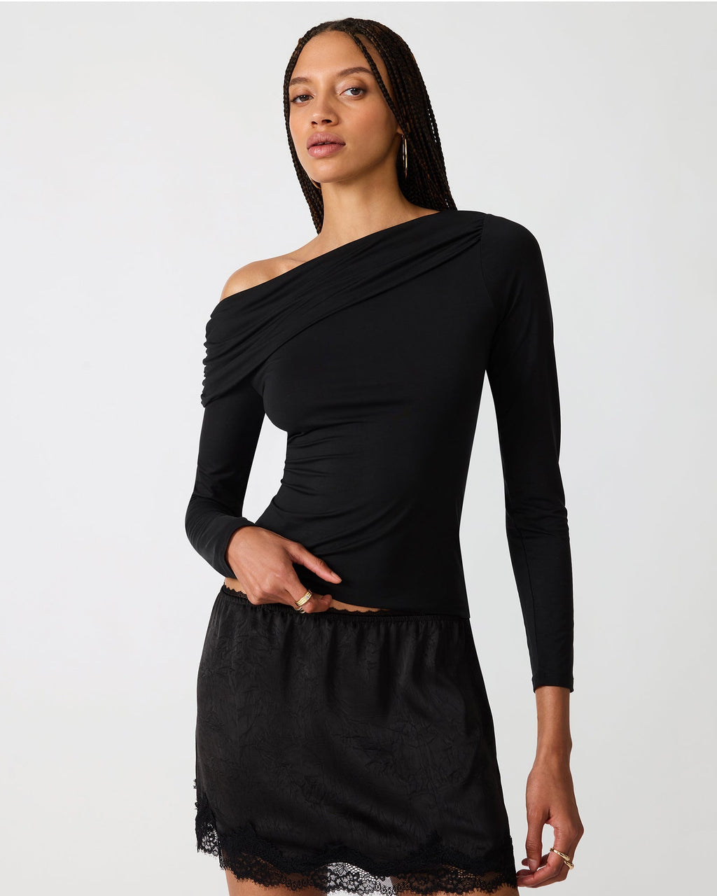 RYDER KNIT TOP BLACK