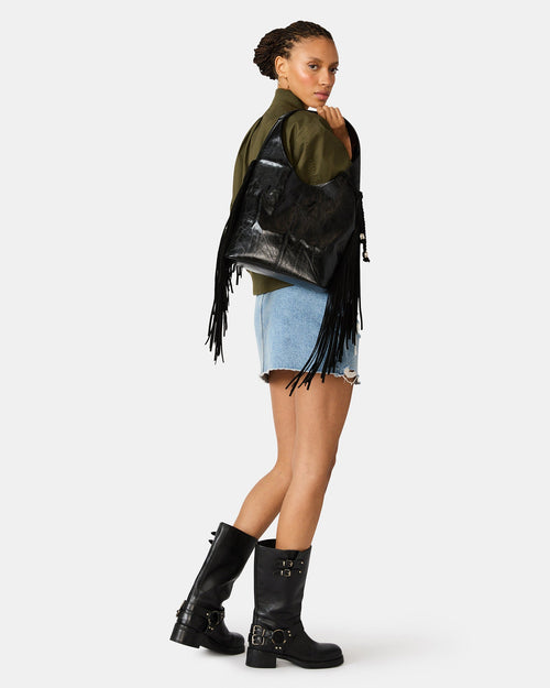 AUTUMN FRINGE BAG BLACK
