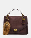 THEIA SUEDE BAG CHOCOLATE