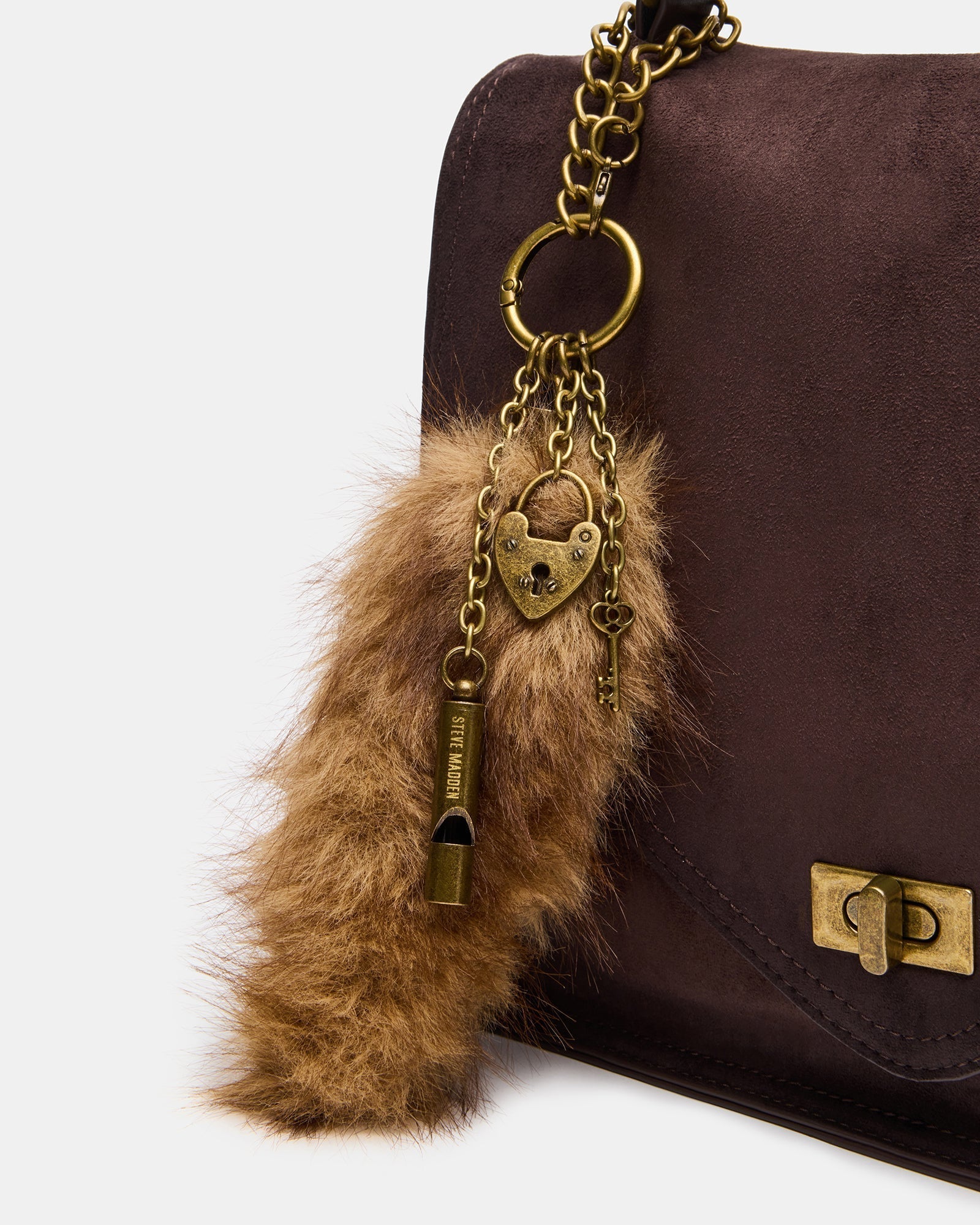 THEIA SUEDE BAG CHOCOLATE